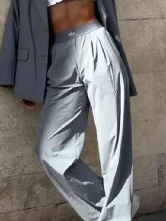 ALO Yoga Pants - Authentic ALO Yoga Steel Grey (regular )Suit UpTrouser 👖🥰 Brand New